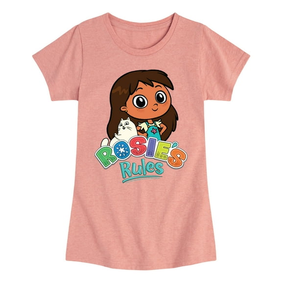 Rosie's Rules - Rosie And Logo - Toddler And Youth Girls Fitted Short Sleeve Tee