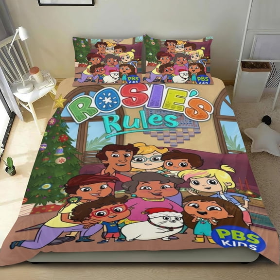 Rosie's Rules Themed Bed Sheet Set Three Piece Set 36x75 In ches Comfortable And Skin Friendly Unique Design Creating A Star Studded Night Home Decor Gifts For Family Friends fans