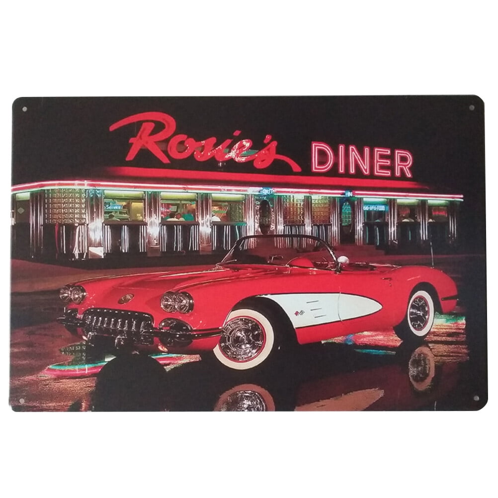 Rosies Diner Vintage Decorative Signs Tin Metal Iron Car Sign Painting