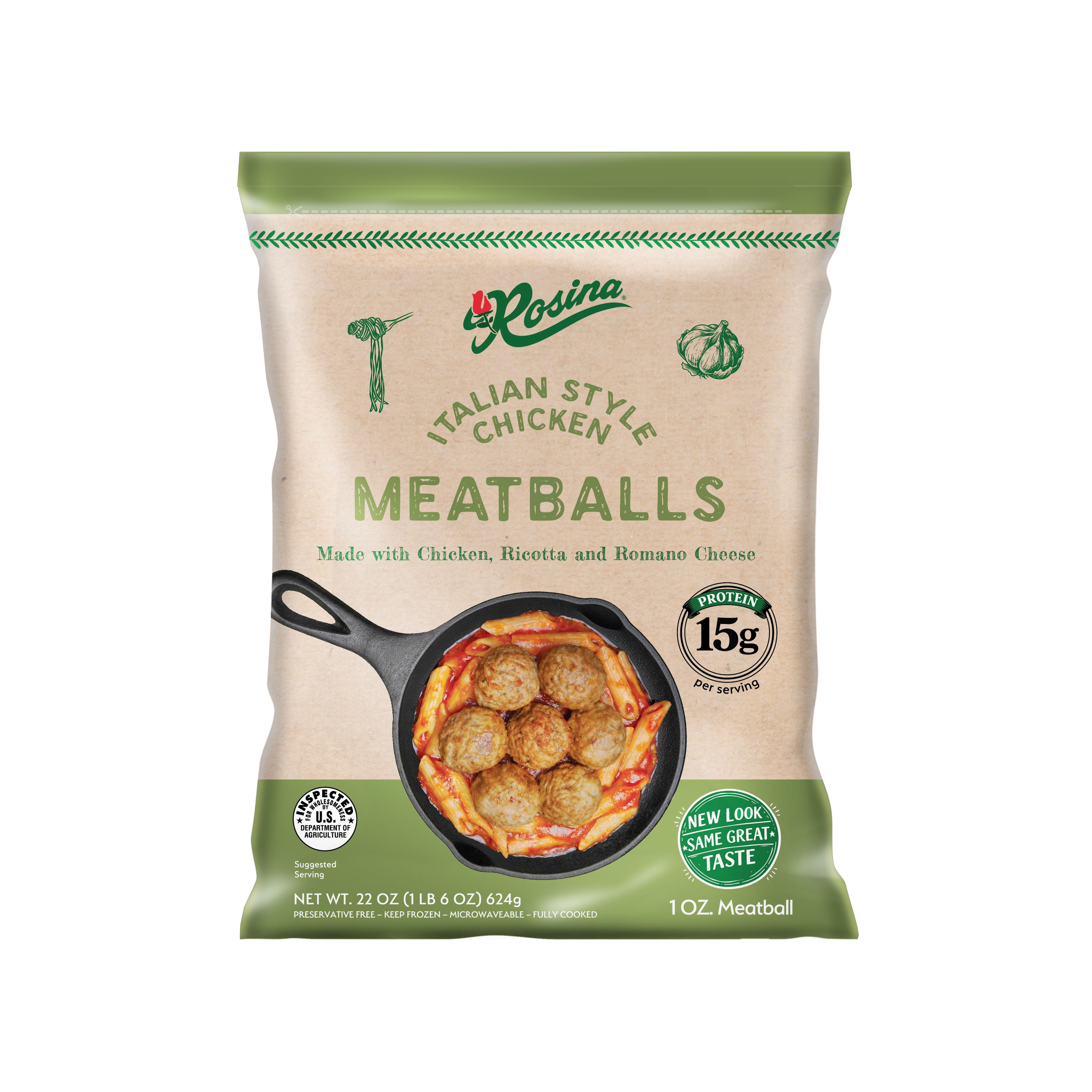 Rosina Chicken Meatballs, 22 oz Bag (Frozen)
