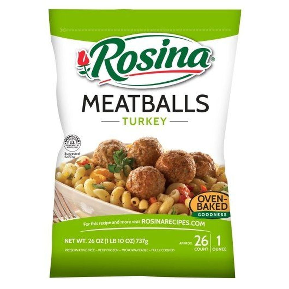 Rosina Ready to Cook Turkey Meatballs, Premium Quality, 26 Ounce