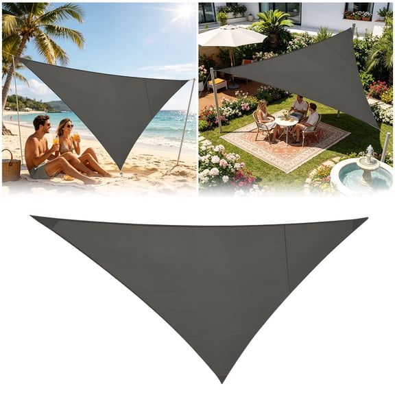 Rosine Waterproof Triangular Sun Shade Sail, UV Protection Outdoor Canopy With Fixing Ropes For Backyard Deck Patio Garden