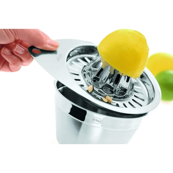 Rosle 12802 Stainless Steel Manual Citrus Lemon Reamer & Juicer with Strainer