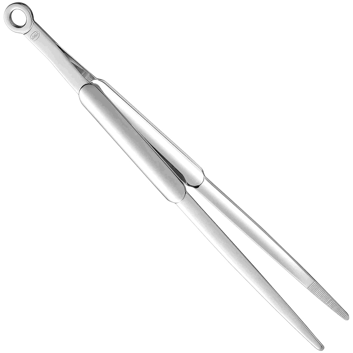 Met Lux Stainless Steel Heavy-Duty Tongs - with Rubber Grip - 16 - 1 count  box