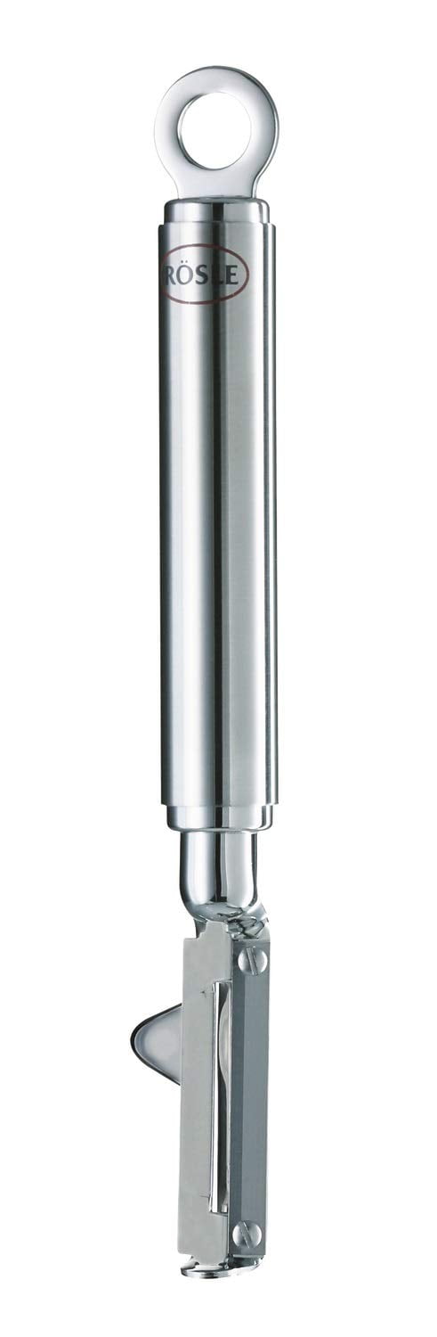 Rosle Stainless Steel Left-Handed Swivel Vegetable Peeler with Hanging Loop