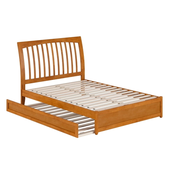 Roslyn King Platform Bed w Panel Footboard & 2 Storage Drawers in Light Toffee