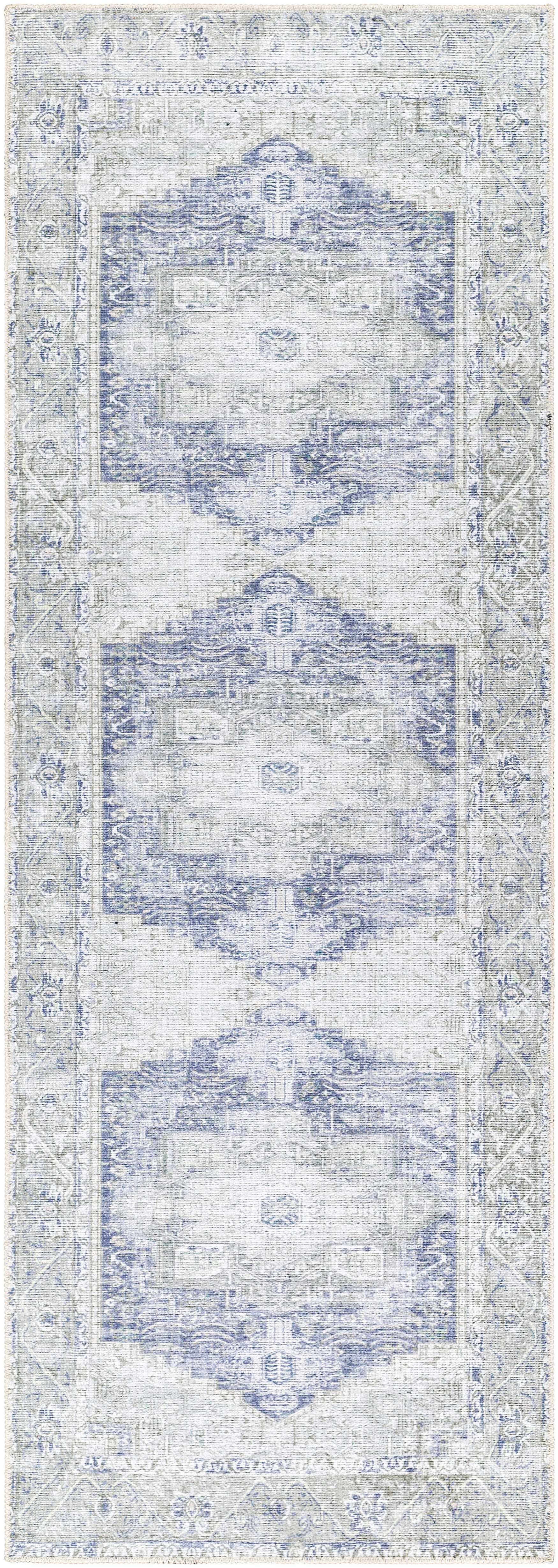 Rosman Machine Washable 2'7"x7'10" Hallway, Kitchen Runner Rug Persian Oriental Motif