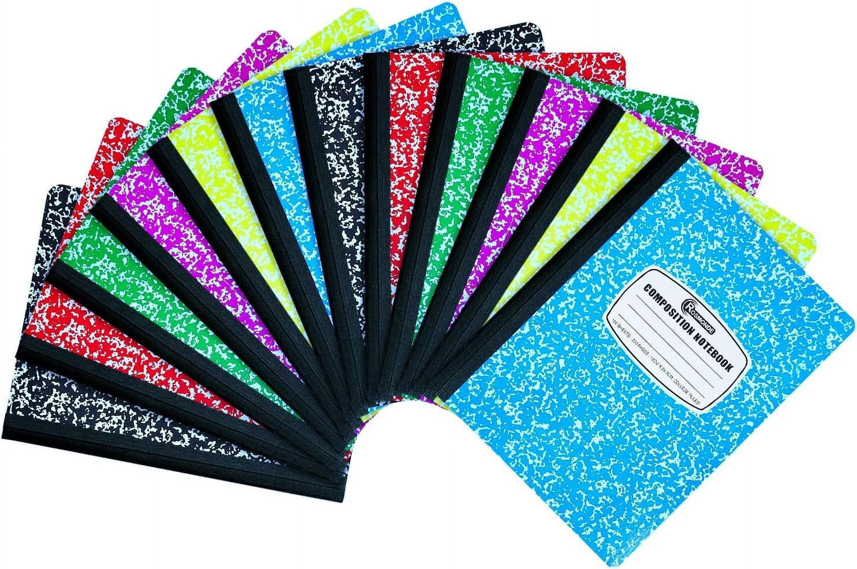 Rosmonde College Ruled Composition Notebooks 12 Pack, 200 Pages (100