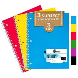 Left Handed Notebooks College Ruled [3 Pack, 100 Pages] | 9x11 Left Handed Spiral Notebook w/Waterproof Covers | Lefty Notebooks for Note Taking 
