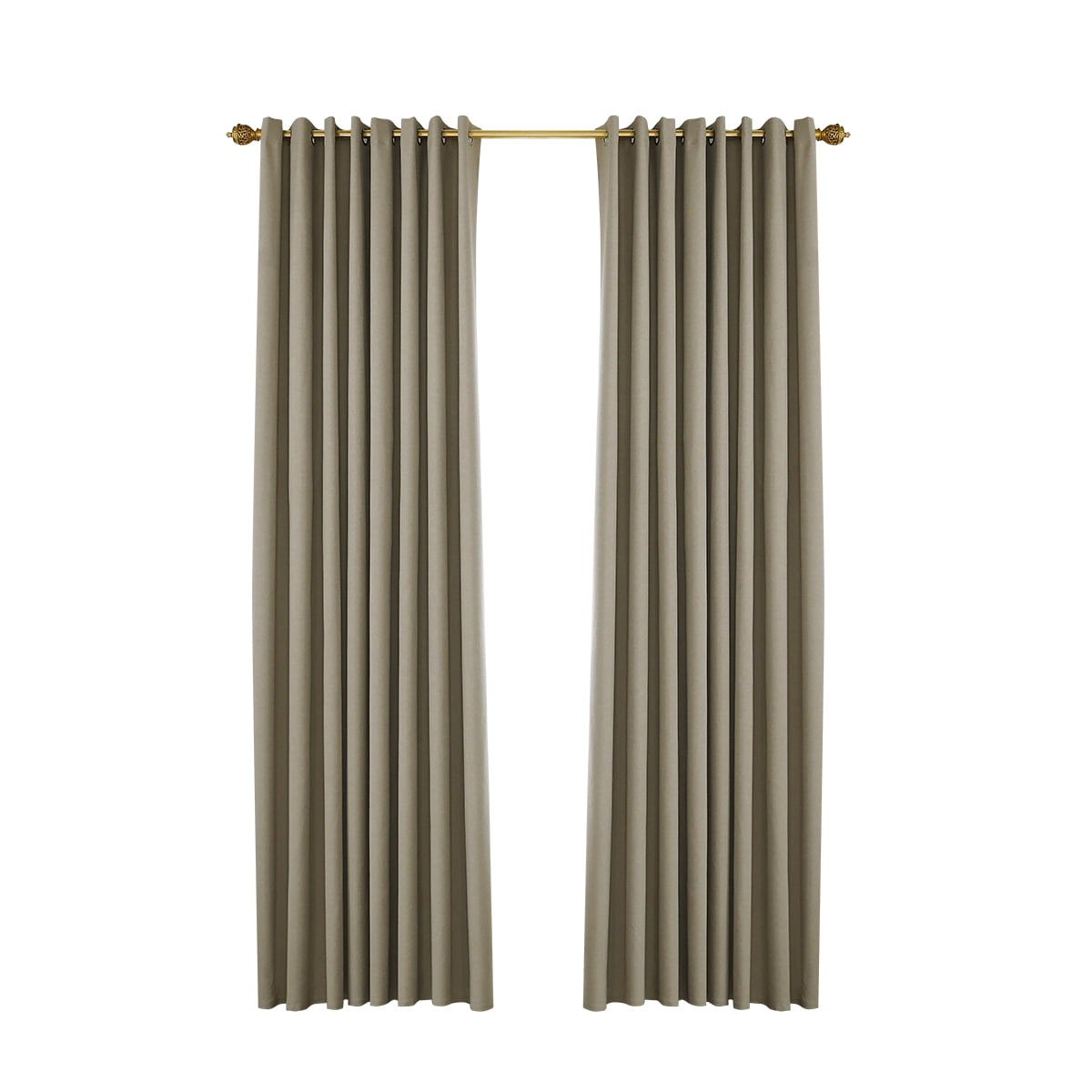 Rosnek 100 Blackout Line Window Curtain Double Layer Solid Curtain Drapes Thermal Bedroom