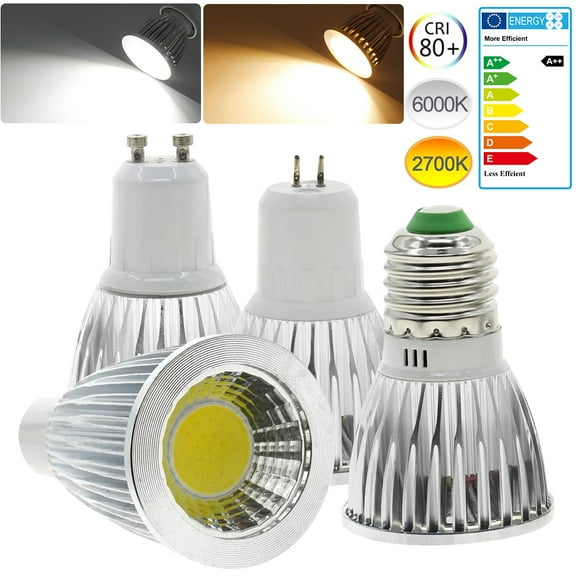 Rosnek 10PACK COB LED Light Bulb Super Bright GU10 E27 E14 GU5.3 LED Bulb 9W 12W 15W Spotlight AC85-265V LED Spotlight