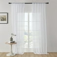 thumbnail image 1 of Rosnek 2 Panels White Sheer Curtains 63 Inches Long, Rod Pocket Elegant Window Voile Sheer for Living Room Bedroom Kitchen, 54" x 63", 1 of 9
