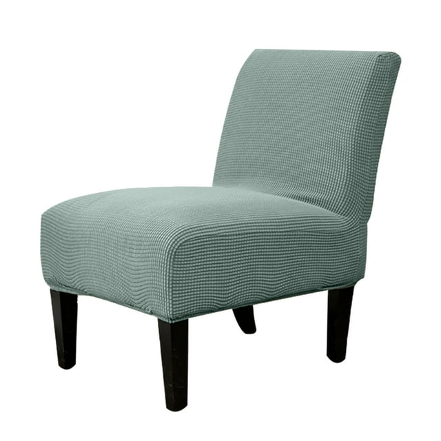 Rosnek Armless Accent Chair Cover Slipcover, Spandex Removable Armless Chair Furniture Protector Covers for Living Dining Room Hotel, Green