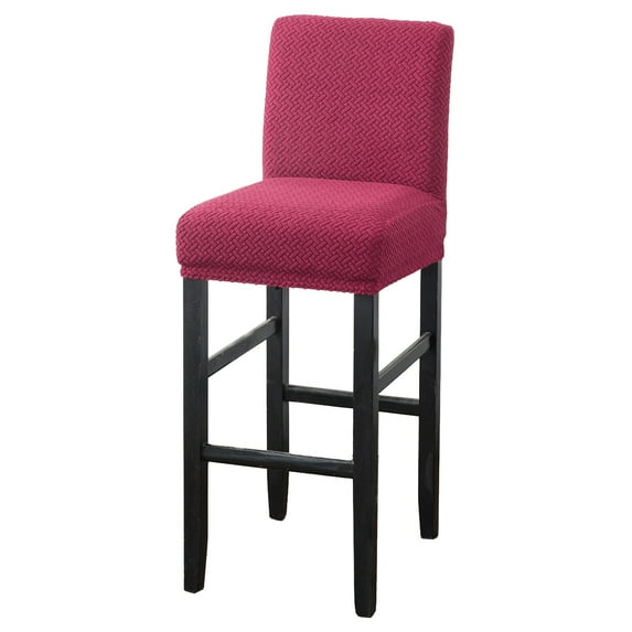 Rosnek Bar Stool Covers, 2 Pack Stretch Bar Stool Chair Covers Slipcovers with Back Pub Counter Stool Chair Covers