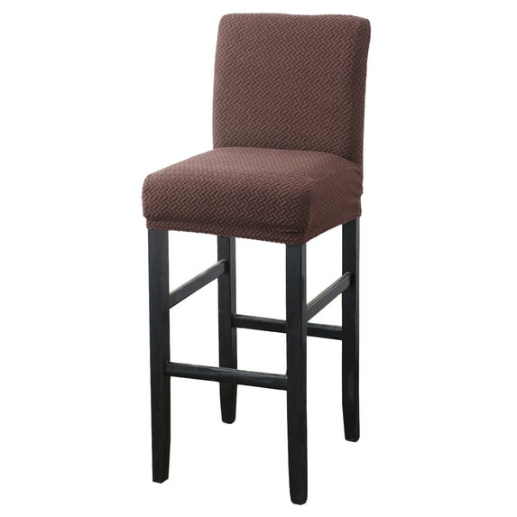 Rosnek Bar Stool Covers, 4 Pack Stretch Bar Stool Chair Covers Slipcovers with Back Pub Counter Stool Chair Covers
