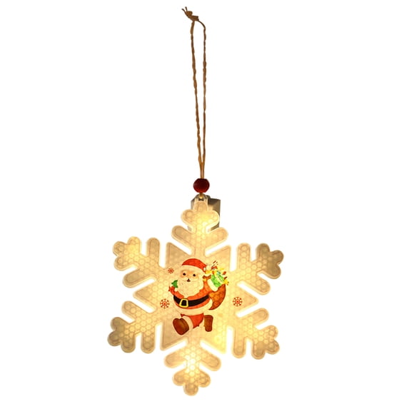 Rosnek Christmas Ornaments Lights Dimmable Led Lights with 3 Modes Xmas Tree Hanging Decorative Pendant Christmas Tree Decorations