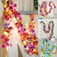 Rosnek Christmas Prelit Tinsel Garland with LED Light String with