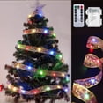 Rosnek Christmas Ribbon Lights 16.4Ft Battery Powered Christmas Tree