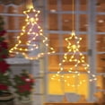 thumbnail image 1 of Rosnek Christmas Window Hanging Lights, Battery Powered Christmas Tree Lights Metal Framed Christmas Window Decorations with Suction Cup for Xmas Fireplace Decoration, 1 of 6