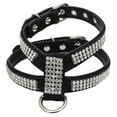 thumbnail image 1 of Rosnek Dog Harness And Leash set Suede Leather Rhinestone Pet Harnesses and Walking Leads For Small Medium Dogs Chihuahua, 1 of 2