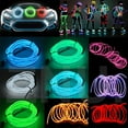thumbnail image 1 of Rosnek EL Wire 10 colors, 1/2/3/4/5M Portable El Neon Lights Kits Battery Neon Lights Cuttable Glowing Electroluminescent Wire for Parties, Halloween, DIY Decoration, 1 of 5
