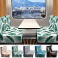 thumbnail image 1 of Rosnek Floral RV Dinette Cushion Covers, Replacement Elastic Camper Cushion Slipcovers Stretchable Furniture Protector for RV Camper Car Bench (1 Backrest Cover & 1 Bench Cover), 1 of 7