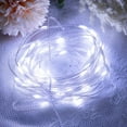 thumbnail image 1 of Rosnek LED Fairy String Lights, Christmas Starry Light Battery Operated Waterproof Silver Wire Fairy Lights Indoor Decoration for Bedroom Home Party Wedding, 1 of 7