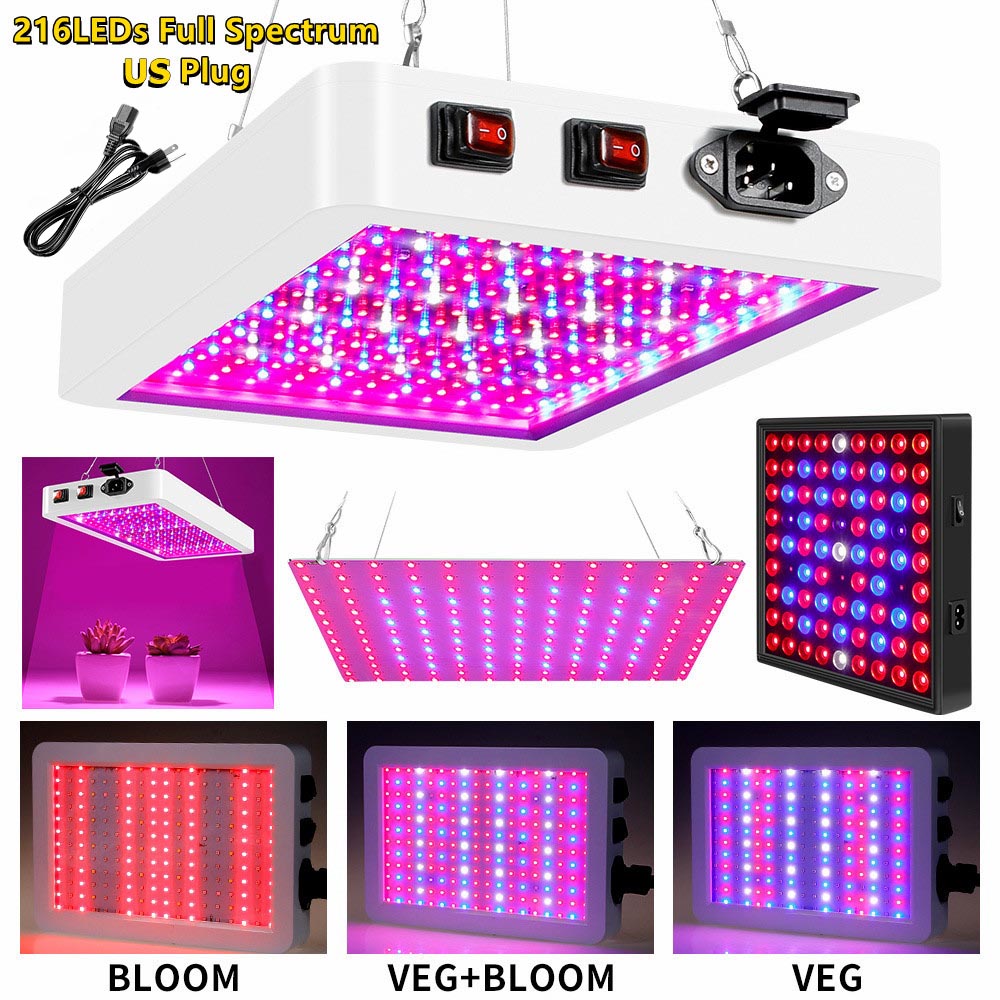 Rosnek LED Grow Light 25/45/60/80W Plant Grow Lamp 81/169/216/312LEDs ...