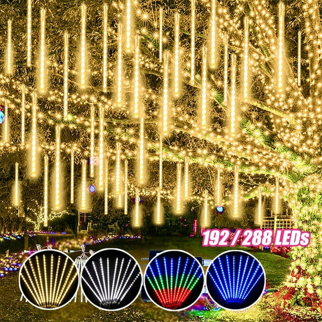 Rosnek Meteor Shower Lights Outdoor, 30CM 50CM Rain Drop Lights