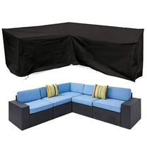 Rosnek Patio V-Shaped Sectional Sofa Cover, Waterproof Outdoor Furniture Cover, Dustproof Windproof Anti-UV Lawn Garden Couch Furniture Protector