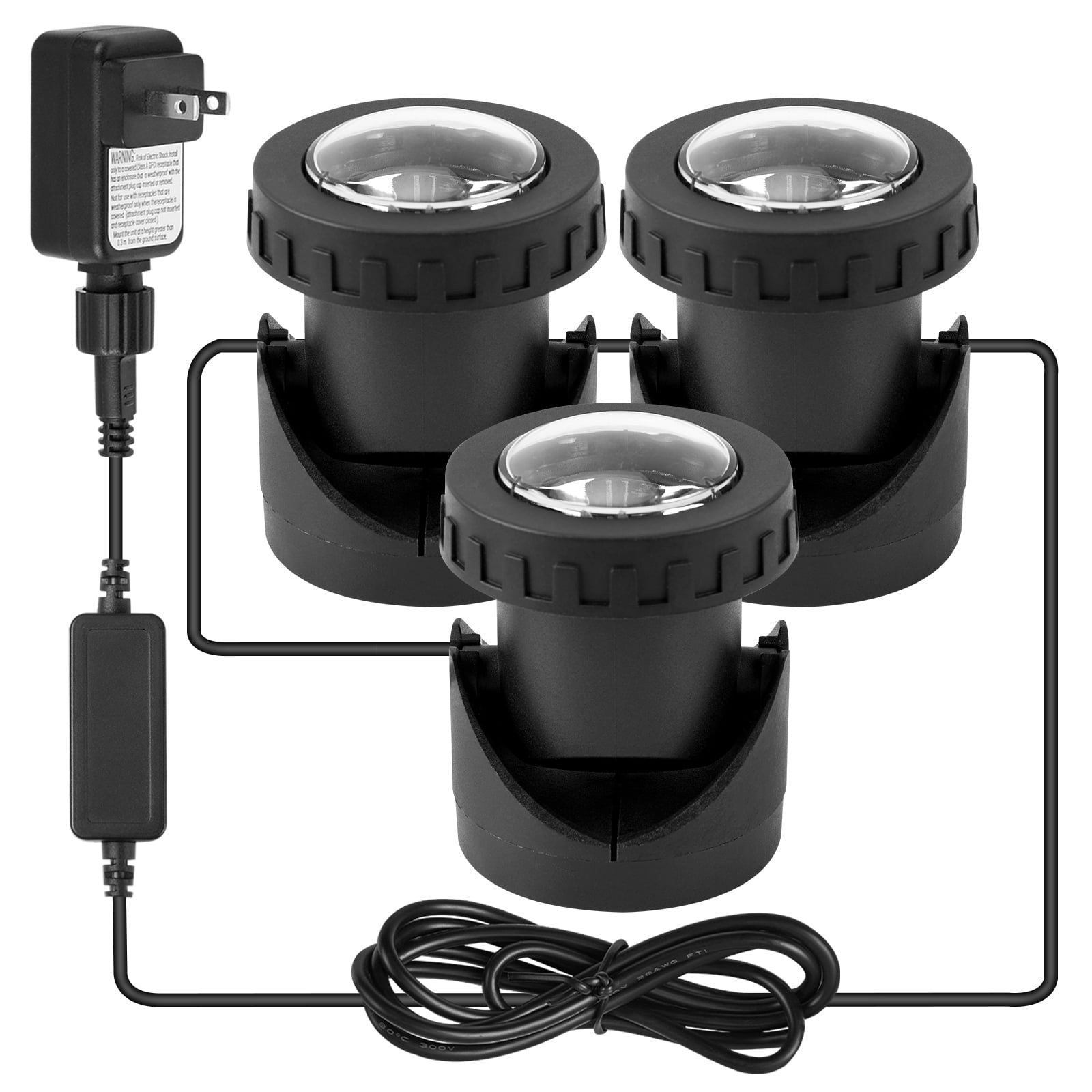 Rosnek Pond Lights Color Changing Spotlights, RGB Fountain Lights IP68 ...