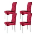 thumbnail image 1 of Rosnek Stretch Chair Slipcover Diamond Velvet High Back Dining Chair Cover, Set of 4, 1 of 5