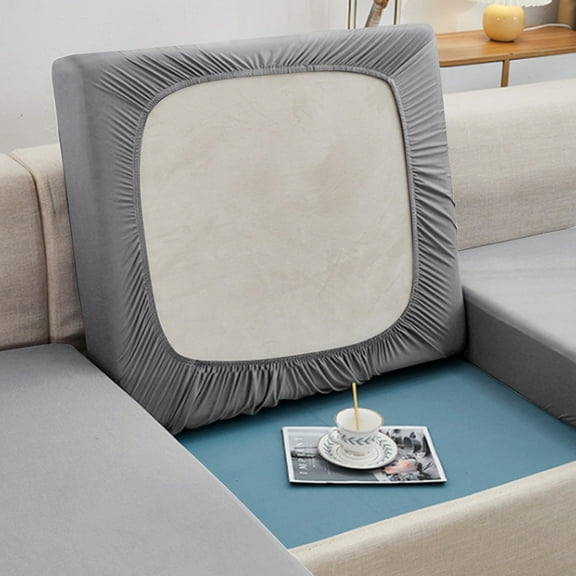 Rosnek Stretch Sofa Seat Cushion Cover Solid Color Couch Slipcover Furniture Protector