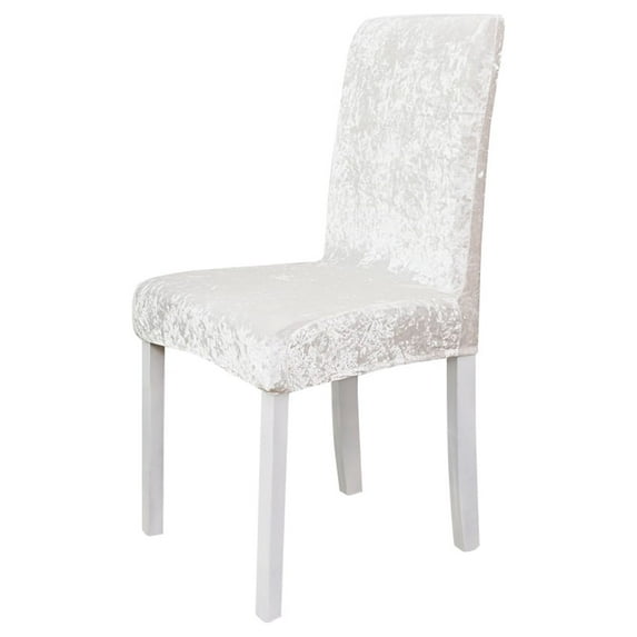 Rosnek Velvet Shiny Fabric Chair Cover Universal Size Stretch Seat Protector Case Dining Room Chair Slipcovers Home Hotel Banquet Decoration