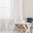 thumbnail image 1 of Rosnek White Lace Sheer Curtains Rod Pocket Vintage French Floral Embroidered Sheer Curtains for Home Party Picnic Decor, 1 Panel, 1 of 6
