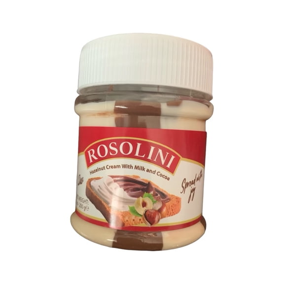 Rosolini Duo Hazelnut Cream with Milk and Cocoa Spread, 7 OZ