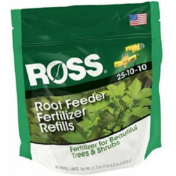 Ross 14666 36 Pack Tree & Shrub Fertilizer Root Feeder Refills - Quantity 12