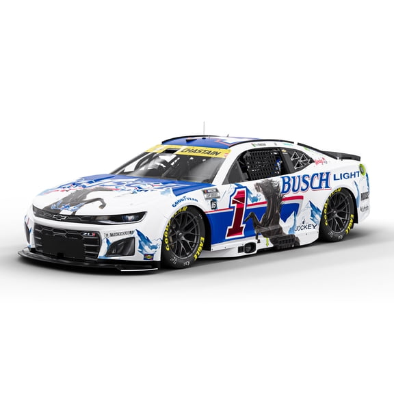 Ross Chastain Action Racing 2025 #1 Busch Light Retro 1:24 Regular Paint Foil Numbers Die-Cast Chevrolet Camaro ZL1