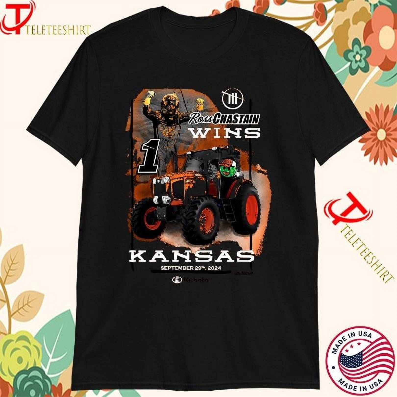 Ross Chastain Checkered Flag Sports September 29th 2024 Hollywood Casino 400 Race Winner T