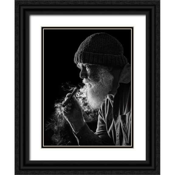 Ross, Corine 12x14 Black Ornate Wood Framed with Double Matting Museum Art Print Titled - Taking a Moment