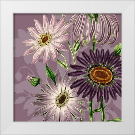 Ross, Devon 12x12 White Modern Wood Framed Museum Art Print Titled - Victorian Garden 2