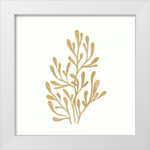 Ross, Devon 20x20 White Modern Wood Framed Museum Art Print Titled - 24 Karat Seaweed