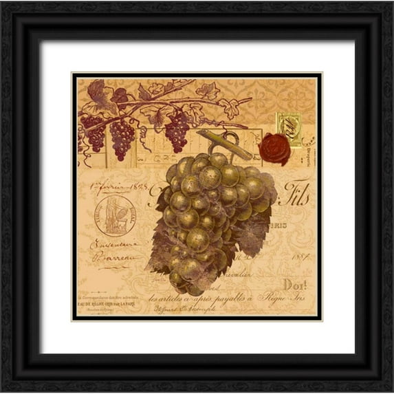 Ross, Devon 26x26 Black Ornate Wood Framed with Double Matting Museum Art Print Titled - Estate Vintage Blanc