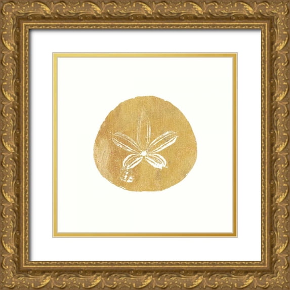 Ross, Devon 26x26 Gold Ornate Wood Framed with Double Matting Museum Art Print Titled - 24 Karat Sand Dollar