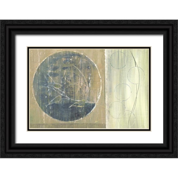Ross, Heather 14x11 Black Ornate Wood Framed with Double Matting Museum Art Print Titled - Floating Bamboo
