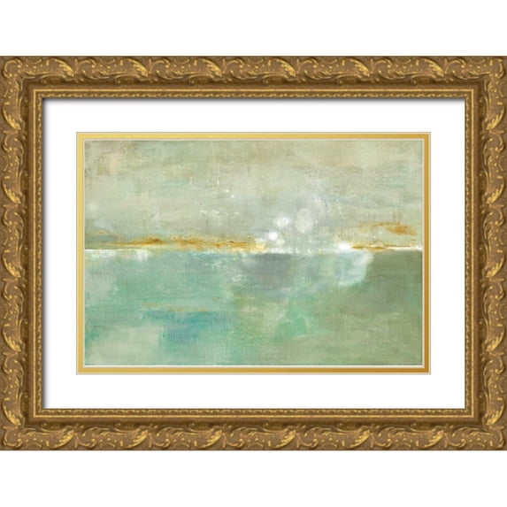 Ross, Heather 24x17 Gold Ornate Wood Framed with Double Matting Museum Art Print Titled - Celadon Dreams