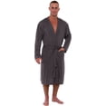 thumbnail image 1 of Ross Michaels Mens Robe Lightweight - Mid Length -  Summer Bathrobe (Dark Grey, 3XL), 1 of 6