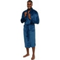thumbnail image 1 of Ross Michaels Mens Robe - Mid Length - Plush Shawl Collar Fleece Bathrobe (Navy, XXL), 1 of 2