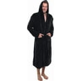 thumbnail image 1 of Ross Michaels Mens Robe with Hood - Soft Warm 320 GSM Mid Length Bathrobe - Plush Shawl Collar Fleece Bath Robes for Men (3X-Large), 1 of 2