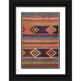 thumbnail image 1 of Ross, Nancy ,  Steve 13x18 Black Ornate Wood Framed with Double Matting Museum Art Print Titled - New Mexico, Madrid Detail in colorful woven rug, 1 of 4